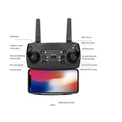 Drona E99 Pro Pliabila Camera Dubla Telecomanda 3 moduri viteza Bateria 1800 Mha HPV 2.4G