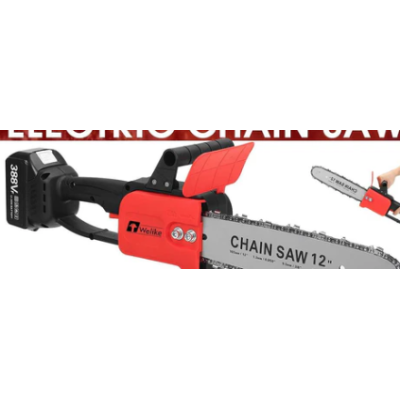 Drujba Electrica / Motofierastrau 1200W cu Lamela 12 inch cu 2 Acumulatori 48V 4200 rpm