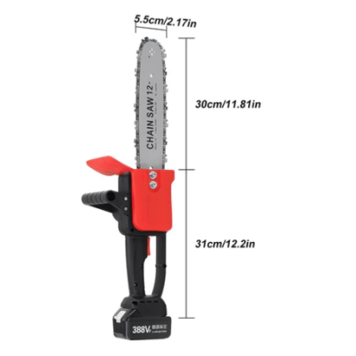 Drujba Electrica / Motofierastrau 1200W cu Lamela 12 inch cu 2 Acumulatori 48V 4200 rpm