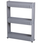 Dulap ingust din plastic cu roti si 3 rafturi