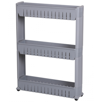 Dulap ingust din plastic cu roti si 3 rafturi