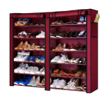 Dulap textil 5 rafturi 2 compartimente 118 x 30 x 120 cm