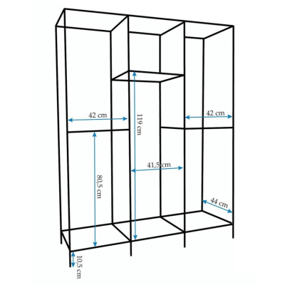 Dulap textil FR-26135A pentru haine si incaltaminte