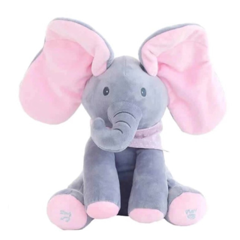 Elefant ROZ interactiv din plus Vorbeste Canta si Flutura urechile