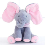 Elefant ROZ interactiv din plus Vorbeste Canta si Flutura urechile