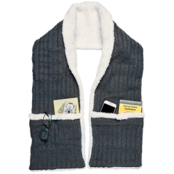 Esarfa / Fular GRI cu buzunare captuseala moale