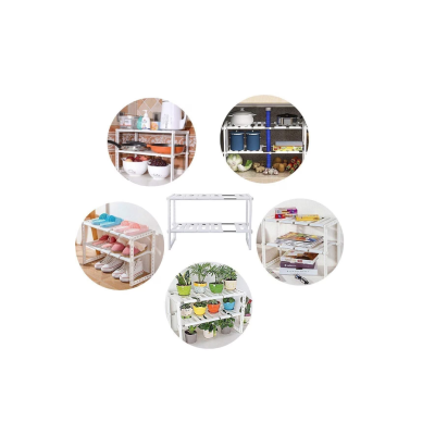 Etajera ajustabila cu doua rafturi de pus sub chiuveta 50 pana la 70 cm