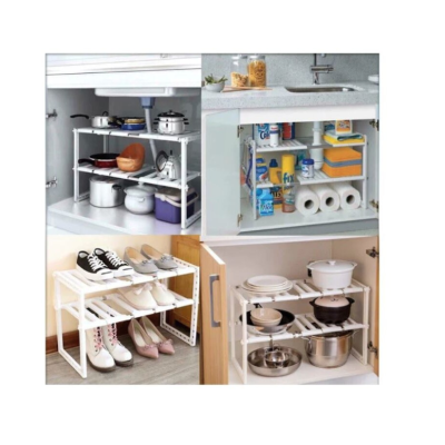 Etajera ajustabila cu doua rafturi de pus sub chiuveta 50 pana la 70 cm