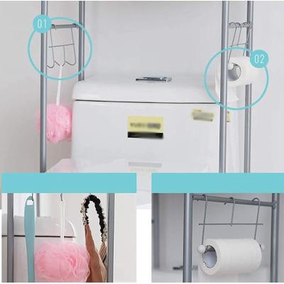 Etajera baie organizator peste toaleta sau masina de spalat / Etajera baie peste masina de spalat