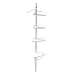 Etajera colt pentru baie si dus 4 rafturi inaltime reglabila montare pe colt pana la 320 cm