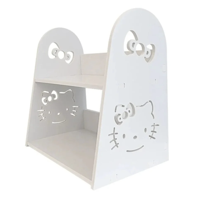 Etajera pentru biroul copilului Hello Kitty 2 compartimente 29x29x19cm Alb