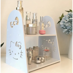 Etajera pentru biroul copilului Hello Kitty 2 compartimente 29x29x19cm Alb