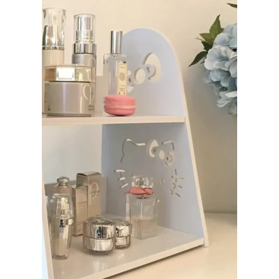 Etajera pentru biroul copilului Hello Kitty 2 compartimente 29x29x19cm Alb