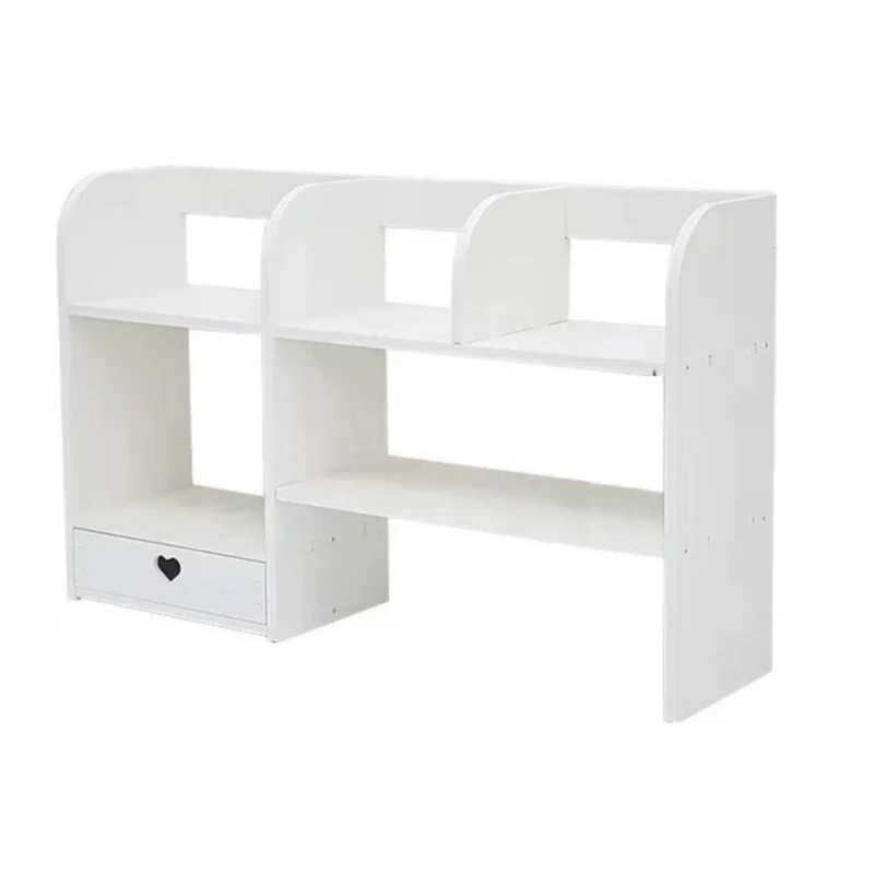 Etajeta pentru Birou cu 6 compartimente si un sertar PVC 55x14x34cm Alb