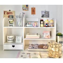 UB Etajeta pentru Birou cu 6 compartimente si un sertar PVC 55x14x34cm Alb