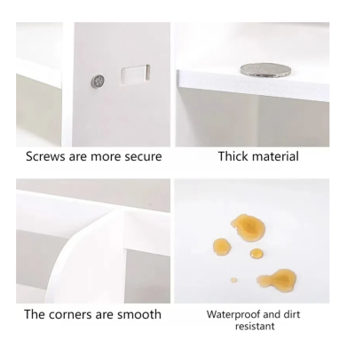 UB Etajeta pentru Birou cu 6 compartimente si un sertar PVC 55x14x34cm Alb