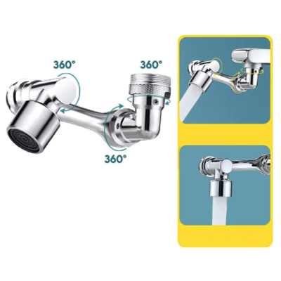 Extensie rotativa pentru robinet cu multiple moduri de curgere a apei