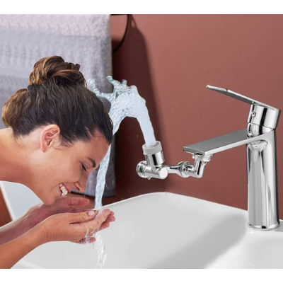 Extensie rotativa pentru robinet cu multiple moduri de curgere a apei