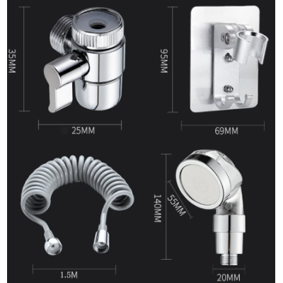 Extensor pentru robinet de baie cu furtun flexibil