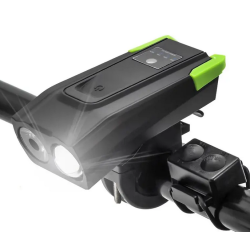 Far LED pentru bicicleta sau trotineta 10W cu claxon bk-1718