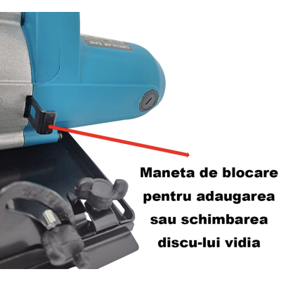 Fierastrau circular electric DDT 1050 W 5000 Rpm disc vidia 185 mm inclus