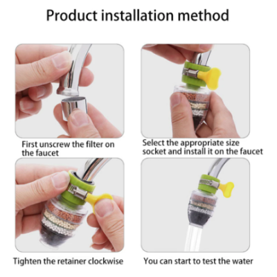 Filtru de robinet purificator cu 5 straturi 16-24 mm