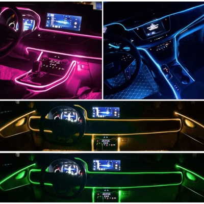 Fir neon cu LED 3 metri RGB conectare mufa USB