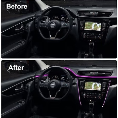 Fir RGB 3m lumina ambientala auto cu alimentare USB