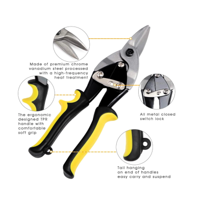 Foarfeca pentru tabla 1.2 mm Galben/Negru