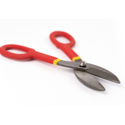 Foarfeca pentru tabla maner cauciucat rosu