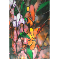 Folie autoadeziva pentru geam flori colorate 45 x 300 cm
