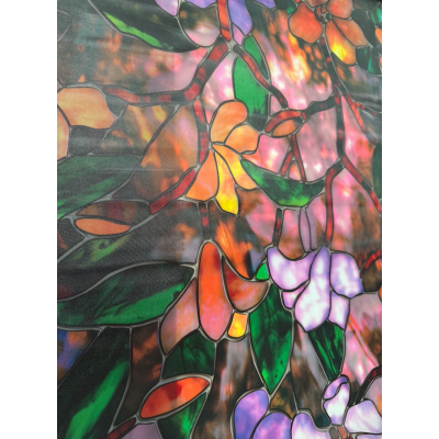 Folie autoadeziva pentru geam flori colorate 45 x 300 cm