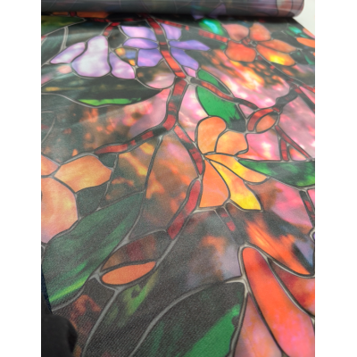 Folie autoadeziva pentru geam flori colorate 45 x 300 cm