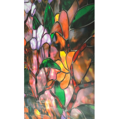 Folie autoadeziva pentru geam flori colorate 45 x 300 cm