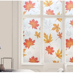 Folie autoadeziva pentru geam frunze aramii 45 x 300 cm