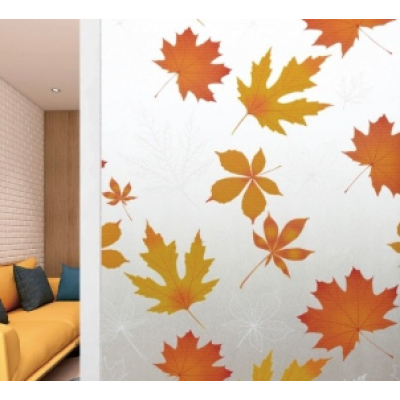 Folie autoadeziva pentru geam frunze aramii 45 x 300 cm