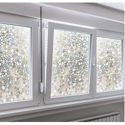 Folie decorativa vitrostatica pentru geam autoadeziva  45 x 300 cm model PIETRICELE