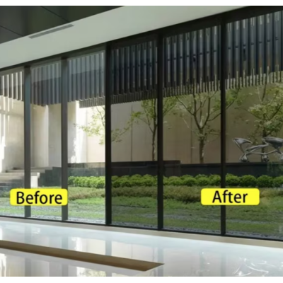 Folie Reflexiva protectie Geamuri montare pe interior si protectie solara UV NEAGRA 45 x 300 cm