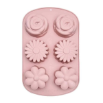 Forma din silicon pentru 6 briose modele diferit