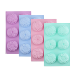 Forma silicon pentru prajituri  6 cavitati Floral AH 0028