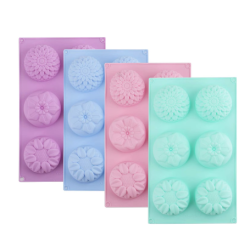 Forma silicon pentru prajituri  6 cavitati Floral AH 0028