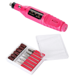 Freza Unghii Roz include 5 pile 5 capete abrazive Viteza Reglabila Semiprofesionala ALIMENTARE USB