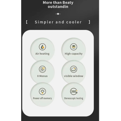 Friteuza cu Aer Cald 8L cu 8 programre LEIHMANN