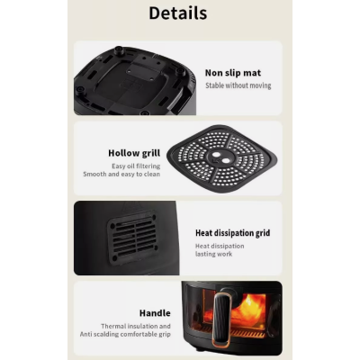 Friteuza cu Aer Cald 8L cu 8 programre LEIHMANN