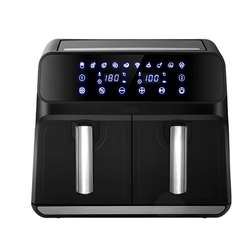Friteuza Dubla Fara Ulei Air Fryer afisaj digital 10L capacitate