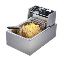 Friteuza Electrica Capacitate 6 litri din Inox Putere 2500W Uz Profesional sau Personal