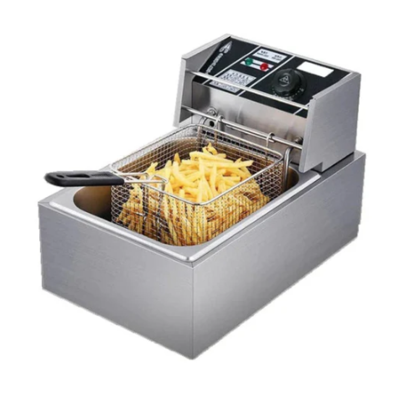 Friteuza Electrica Capacitate 6 litri din Inox Putere 2500W Uz Profesional sau Personal
