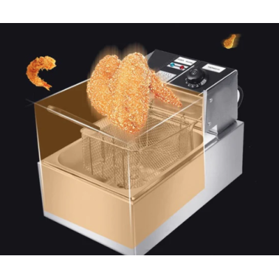 Friteuza Electrica Capacitate 6 litri din Inox Putere 2500W Uz Profesional sau Personal