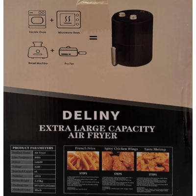 Friteuza fara ulei cu aer cald butoane reglaj Air Fryer 1400W 6L