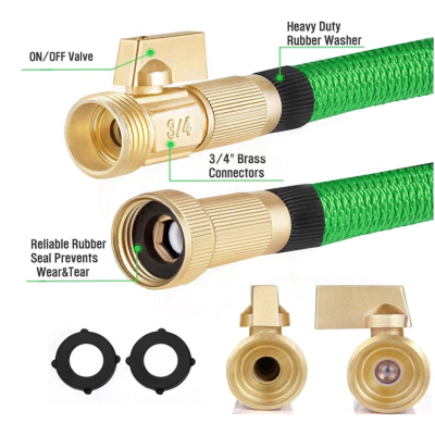 Furtun extensibil pentru gradina SUPER HOSE 75 FT = 22.5m VERDE